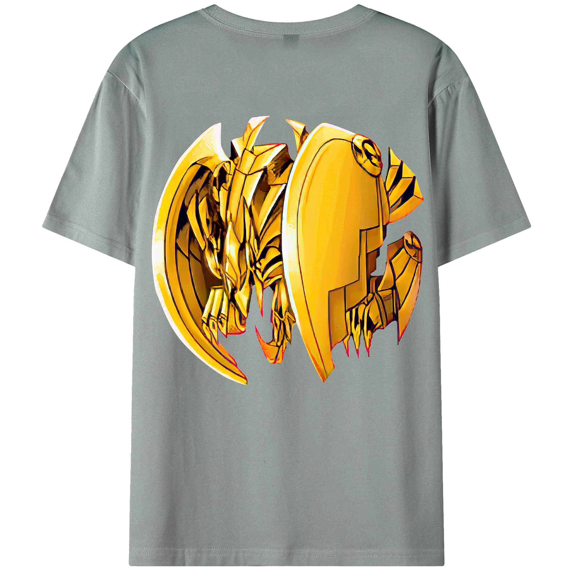 （画像用） 遊☆戯☆王 Yu-Gi-Oh! 綿100％ メンズ半袖Tシャツ（バックプリント） 通気性